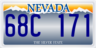 NV license plate 68C171