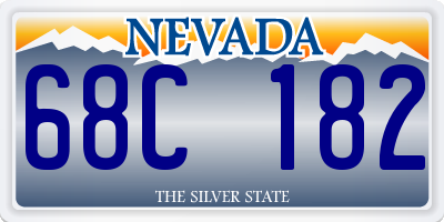 NV license plate 68C182