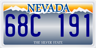 NV license plate 68C191