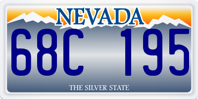 NV license plate 68C195