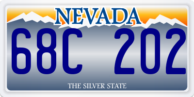 NV license plate 68C202