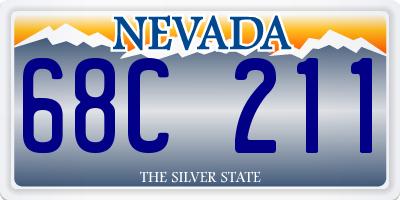 NV license plate 68C211