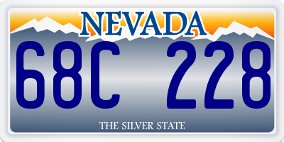 NV license plate 68C228