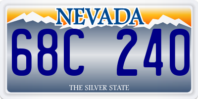 NV license plate 68C240
