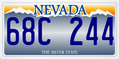 NV license plate 68C244