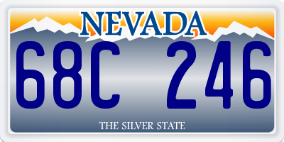 NV license plate 68C246