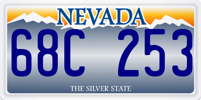 NV license plate 68C253