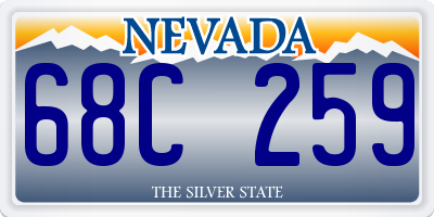 NV license plate 68C259