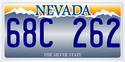 NV license plate 68C262