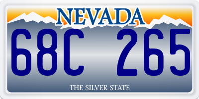 NV license plate 68C265