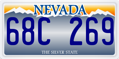 NV license plate 68C269