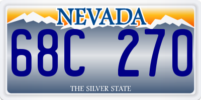 NV license plate 68C270