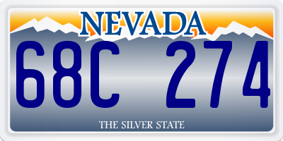 NV license plate 68C274