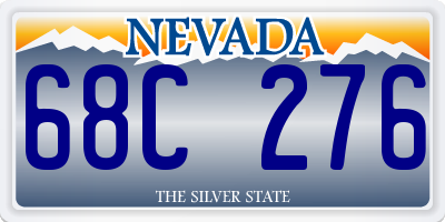 NV license plate 68C276