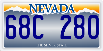 NV license plate 68C280