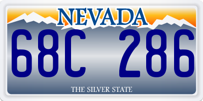 NV license plate 68C286