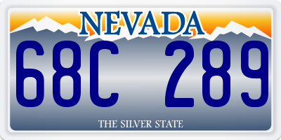 NV license plate 68C289