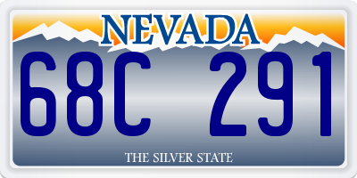 NV license plate 68C291