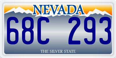 NV license plate 68C293
