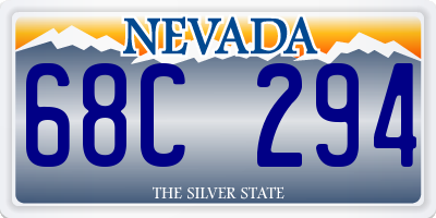 NV license plate 68C294