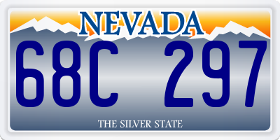 NV license plate 68C297