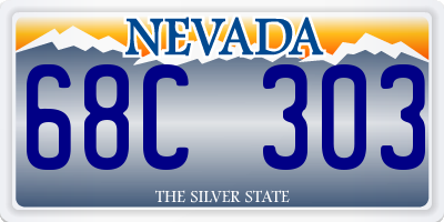 NV license plate 68C303