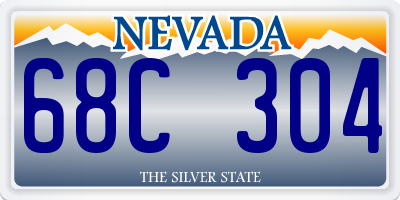 NV license plate 68C304