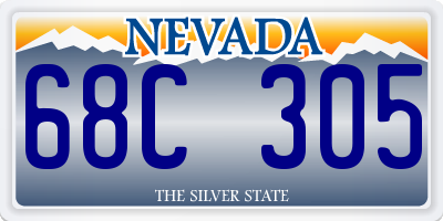 NV license plate 68C305
