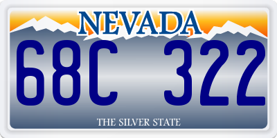 NV license plate 68C322