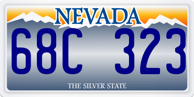 NV license plate 68C323