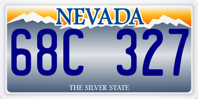 NV license plate 68C327