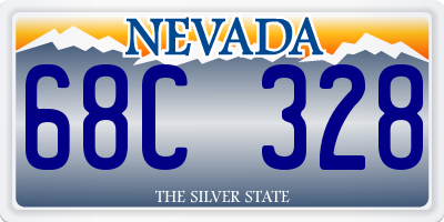 NV license plate 68C328