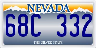 NV license plate 68C332