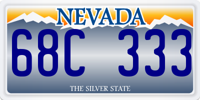 NV license plate 68C333