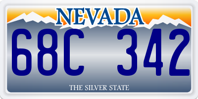 NV license plate 68C342