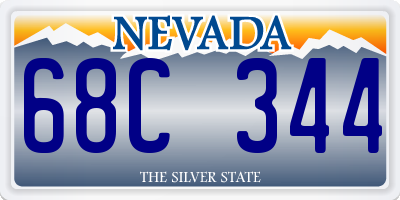 NV license plate 68C344