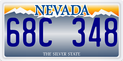 NV license plate 68C348