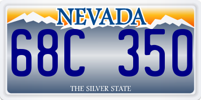 NV license plate 68C350