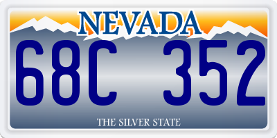 NV license plate 68C352