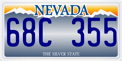 NV license plate 68C355