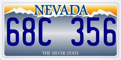 NV license plate 68C356