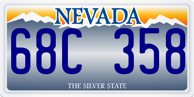 NV license plate 68C358