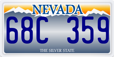 NV license plate 68C359