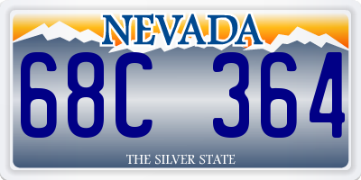 NV license plate 68C364