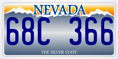 NV license plate 68C366