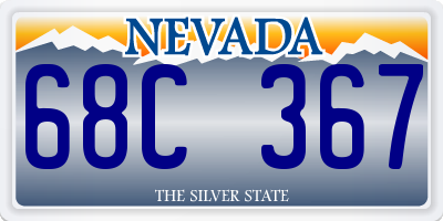 NV license plate 68C367