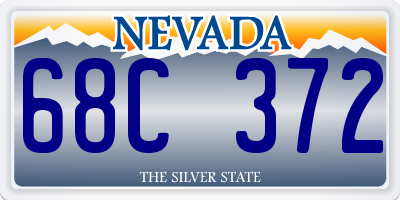 NV license plate 68C372
