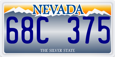 NV license plate 68C375