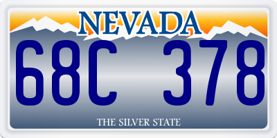 NV license plate 68C378