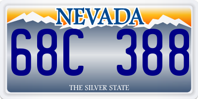 NV license plate 68C388